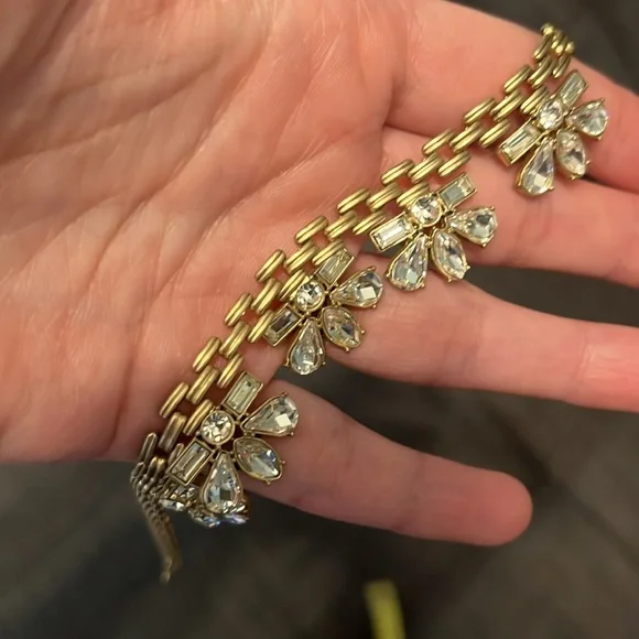 Max & Zoe Gold and Crystal Bib Necklace - Picture 7 of 15